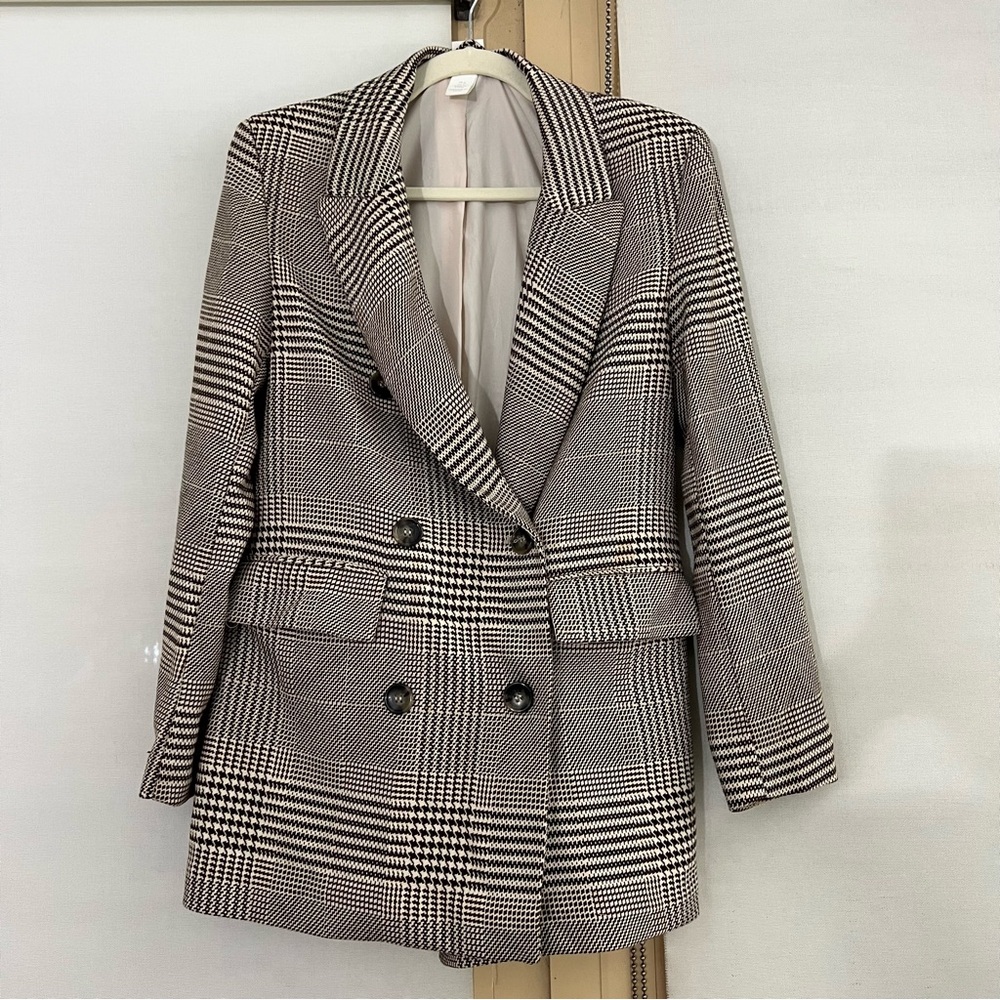 Plaid blazer H&M